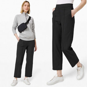 Lululemon High Rise Ribbed Ankle Pants Black 4 NWOT